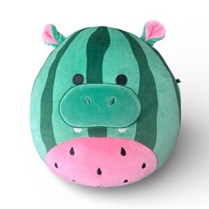Squishmallow Damaris Watermelon Hippo Crossover Squad Plush Toy 8”